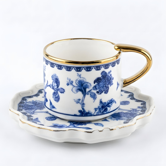 Coffee Cup and Saucer Set - 12 Pcs